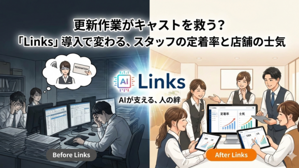 更新作業がキャストを救う？「Links」導入で変わる、スタッフの定着率と店舗の士気