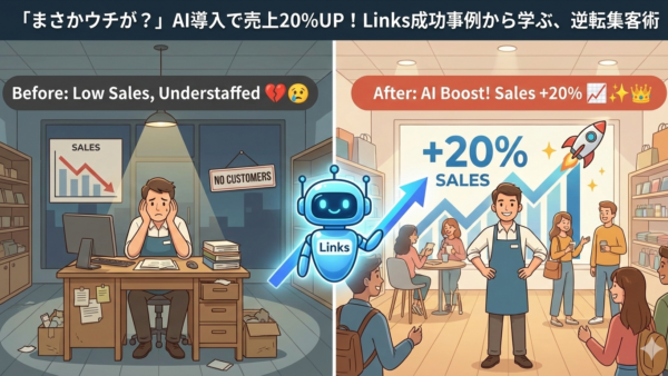 📈 「まさかウチが？」AI導入で売上20%UP！Links成功事例から学ぶ、逆転集客術