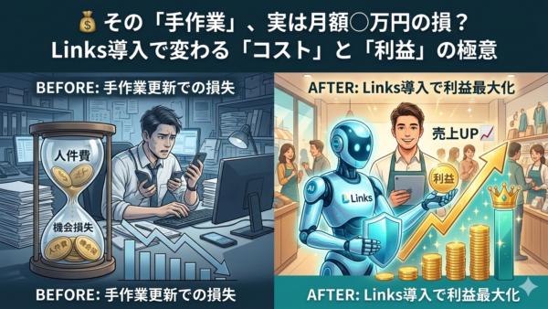 💰 その「手作業」、実は月額◯万円の損？Links導入で変わる「コスト」と「利益」の極意