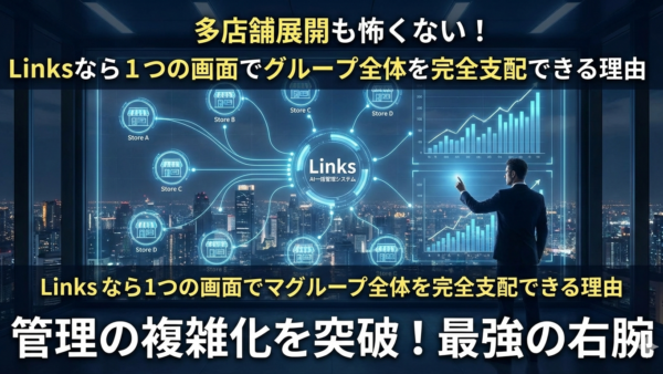 🏢 多店舗展開も怖くない！「Links」なら1つの画面でグループ全体を完全支配できる理由