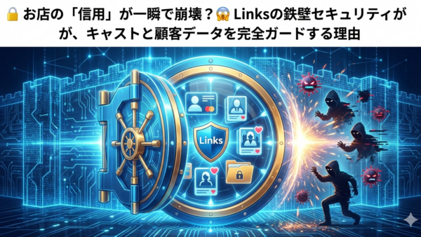 🔒 お店の「信用」が一瞬で崩壊？😱 Linksの鉄壁セキュリティが、キャストと顧客データを完全ガードする理由