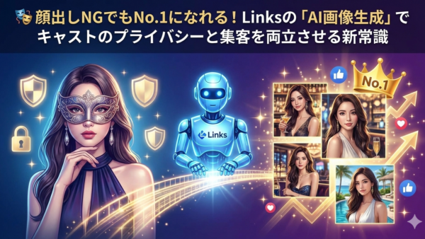 🎭 顔出しNGでもNo.1になれる！Linksの「AI画像生成」でキャストのプライバシーと集客を両立させる新常識
