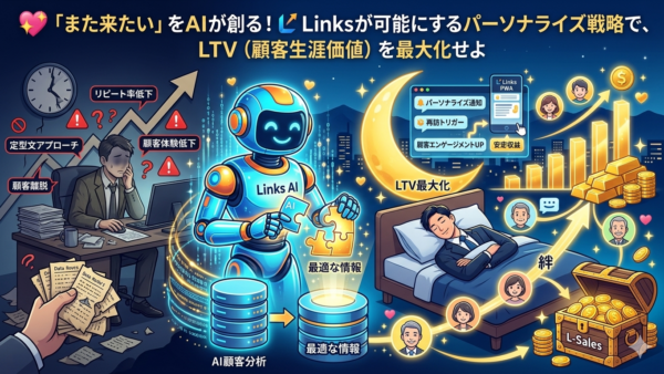 💝 「また来たい」をAIが創る！Linksが可能にするパーソナライズ戦略で、LTV（顧客生涯価値）を最大化せよ