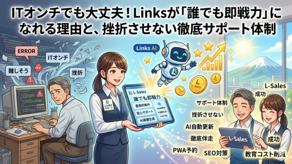 💻 ITオンチでも大丈夫！Linksが「誰でも即戦力」になれる理由と、挫折させない徹底サポート体制