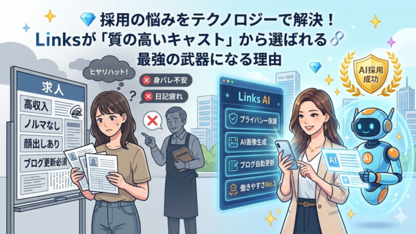 💎 採用の悩みをテクノロジーで解決！Linksが「質の高いキャスト」から選ばれる最強の武器になる理由