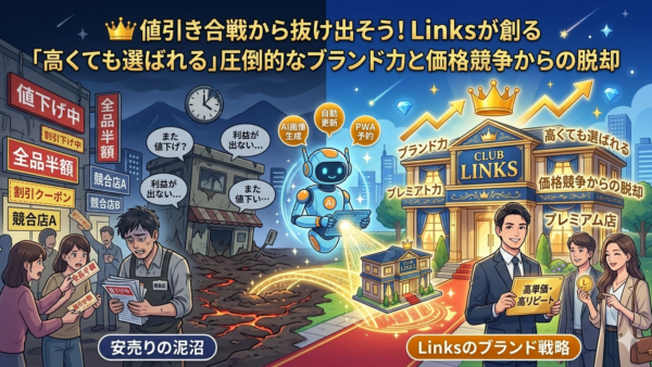 👑 値引き合戦から抜け出そう！Linksが創る「高くても選ばれる」圧倒的なブランド力と価格競争からの脱却